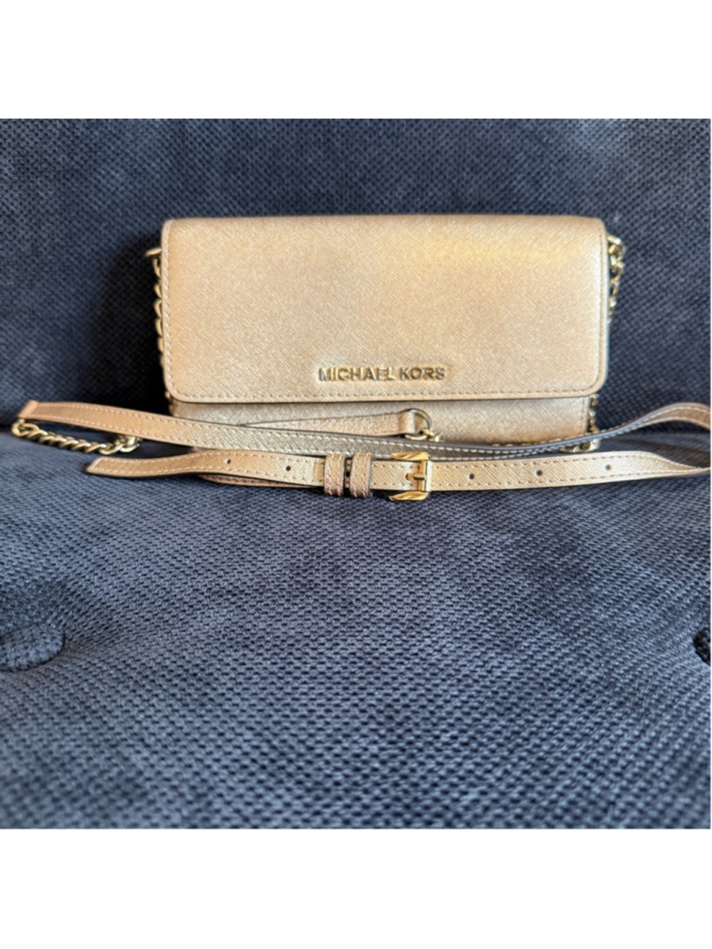 Michael Kors Gold Crossbody/Clutch For Formal Events.